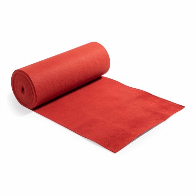 Tapis polyester rouge 1x60m