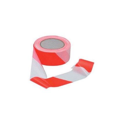 Ruban de signalisation blanc/rouge 50mmx100m